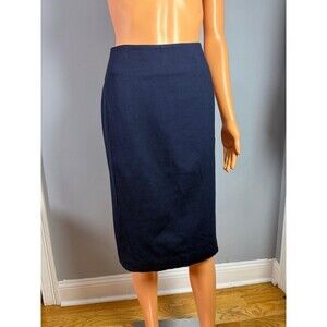 Talbots Navy Blue Pencil Skirt Size 2 NWT Classic Professional Career Work Wear.